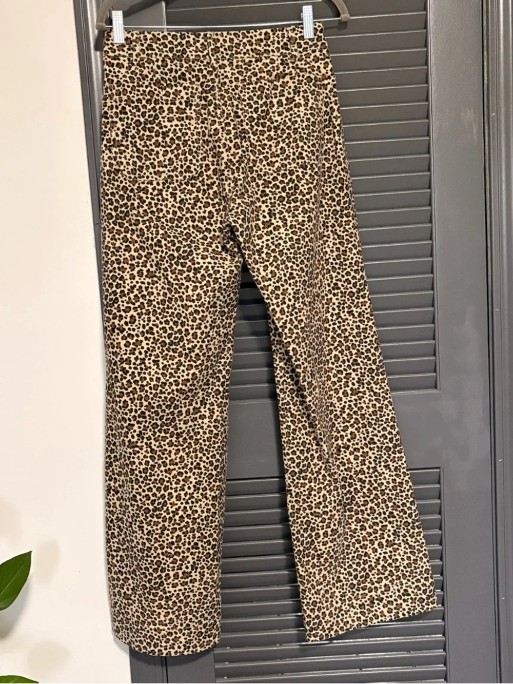 NWT J.Crew Leopard-Print Wide Leg Pants Linen Cotton Blend